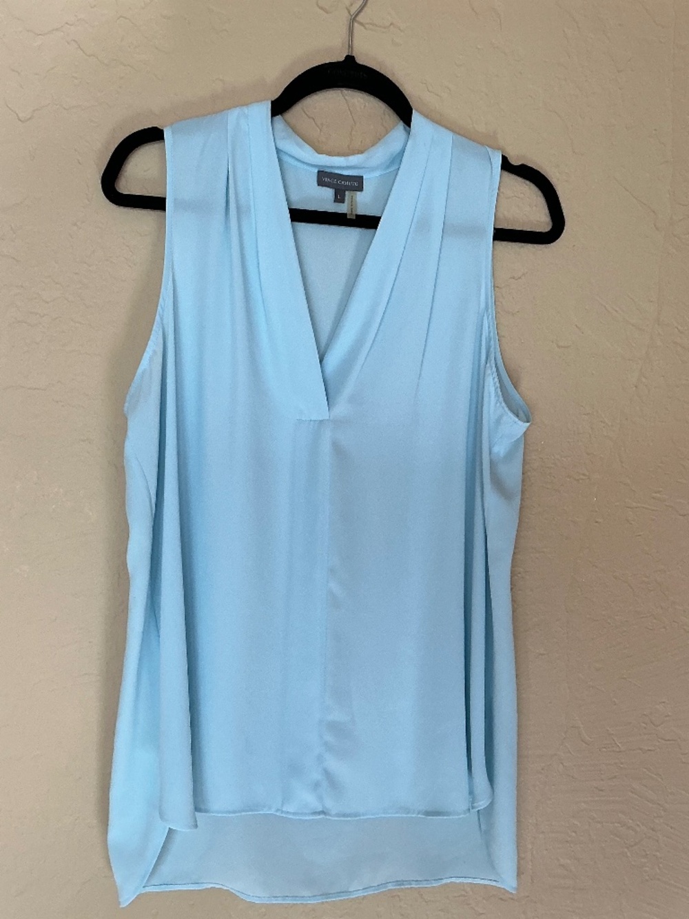 Vince Camuto pale blue sleeveless blouse